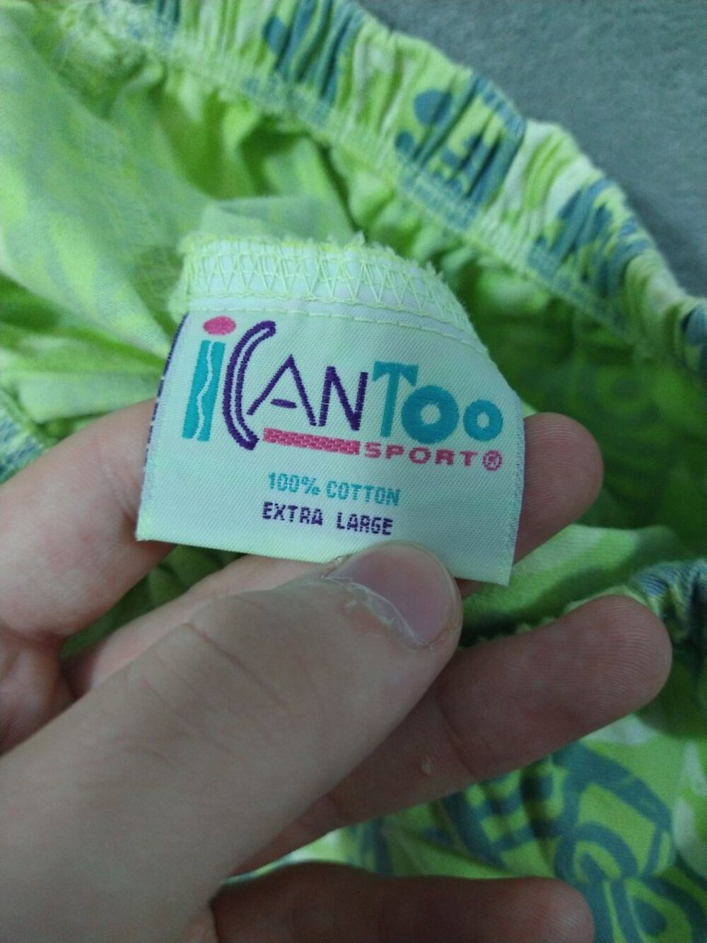 iCantoo Pants Womens XL Green Striped Cotton High Rise Crop Vintage Made in USA - Picture 7 of 9